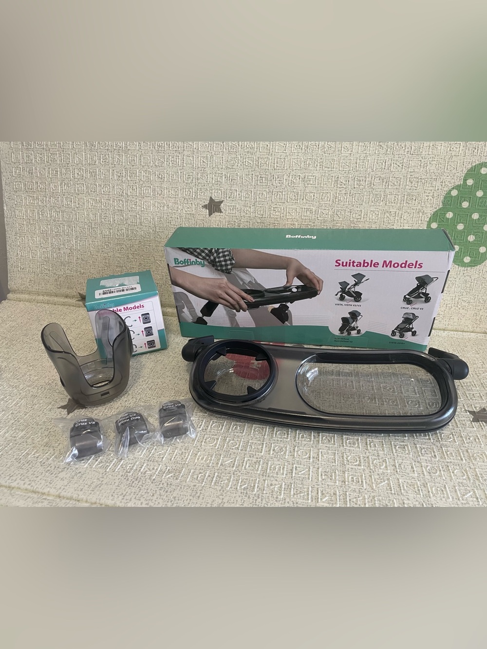 Bonffiby Snack Tray Fits for UPPAbaby & Cup Holder